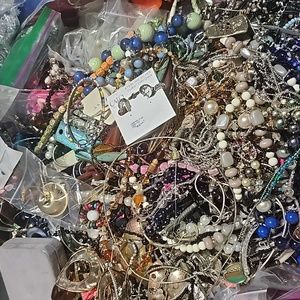 Mixed Wearable or Crafting Jewelry 3 pound box 📦